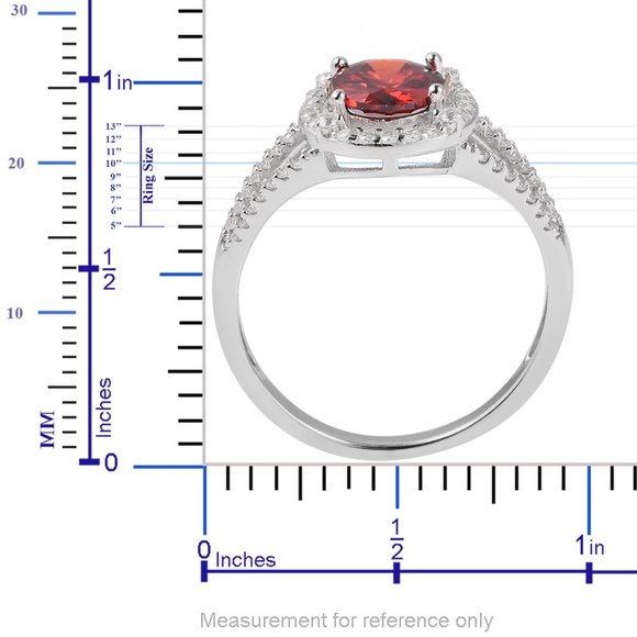 Lab Created Diamond Halo Ring (Size 7) - Picture 4 of 4